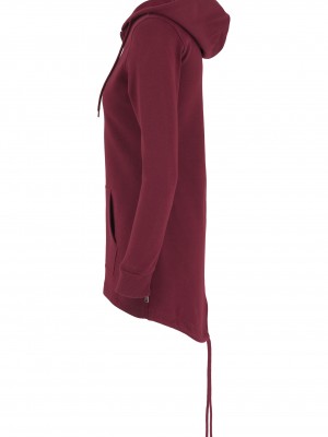 Дамско яке в цвят бургунди Urban Classics Ladies Sweat Parka Дамско яке в цвят бургунди Urban Classics Ladies Sweat Parka