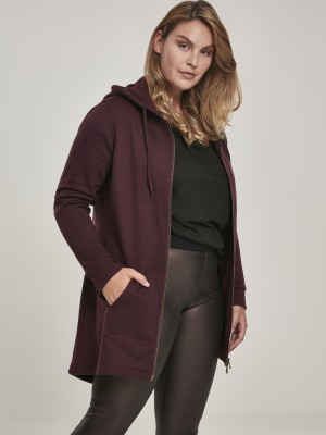 Дамско яке в тъмночервено Urban Classics Ladies Sweat Parka Дамско яке в тъмночервено Urban Classics Ladies Sweat Parka