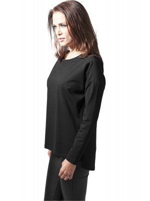 Дамска блуза в черно Urban Classics Ladies Oversize Chiffon Crew 