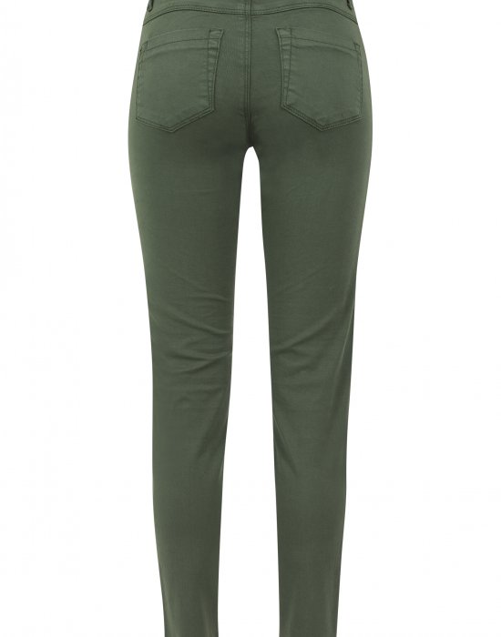 Дамски панталон в цвят маслина Urban Classics Ladies Stretch Biker Pants, Urban Classics, Панталони - Complex.bg