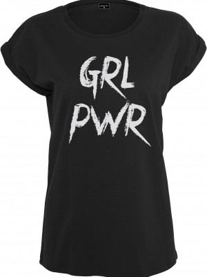Черна дамска тениска Mister Tee GRL PWR