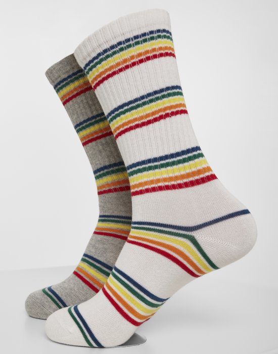 Два чифта чорапи URBAN CLASSICS RAINBOW STRIPES, Urban Classics, Чорапи - Complex.bg
