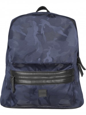 Раница в син камуфлаж URBAN CLASSICS CAMO JACQUARD 