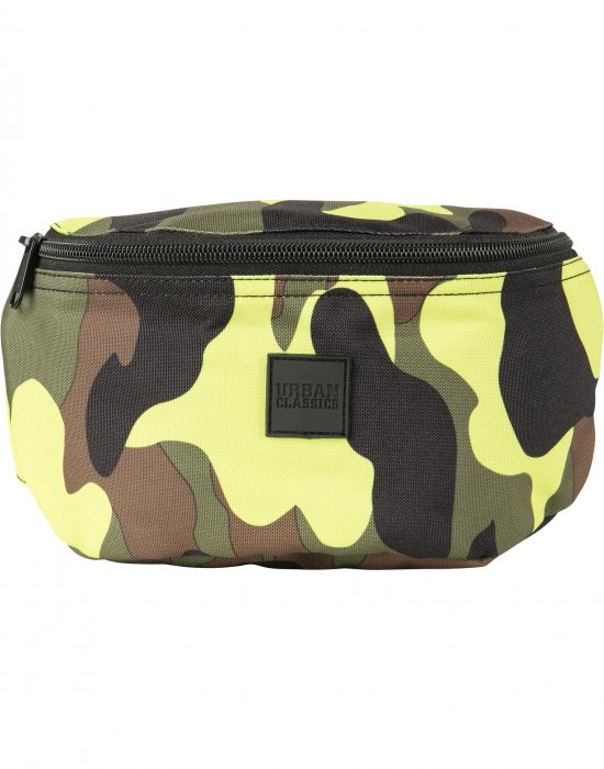 Чанта за рамо в жълт камуфлаж URBAN CLASSICS CAMO HIP-BAG FROZENYELLOW CAMO, Urban Classics, Чанти и Раници - Complex.bg