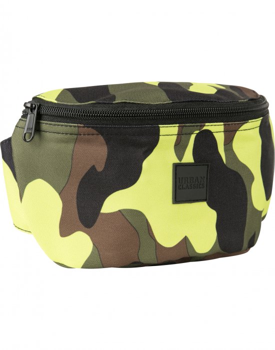 Чанта за рамо в жълт камуфлаж URBAN CLASSICS CAMO HIP-BAG FROZENYELLOW CAMO, Urban Classics, Чанти и Раници - Complex.bg