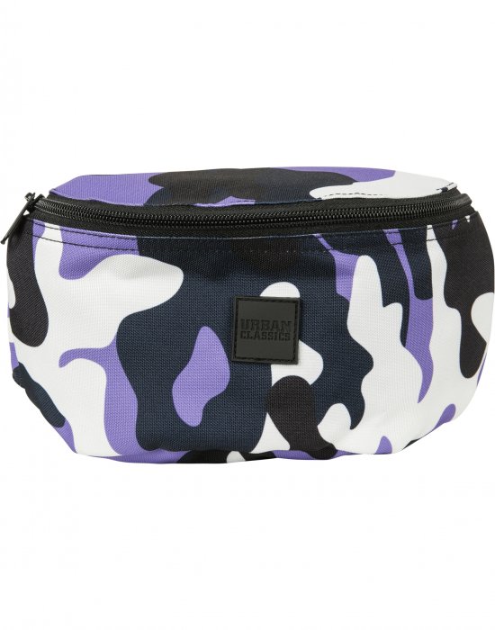 Чанта за рамо в лилав камуфлаж URBAN CLASSICS CAMO HIP-BAG ULTRAVIOLET CAMO, Urban Classics, Чанти и Раници - Complex.bg