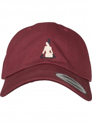 Шапка с козирка в тъмночервено Turn Up Broke The Dad  Шапка с козирка в тъмночервено Turn Up Broke The Dad