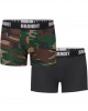 Два чифта боксерки в камуфлажен и черен цвят Brandit Boxershorts Logo 2er Pack woodland/black, Brandit, Мъже - Complex.bg