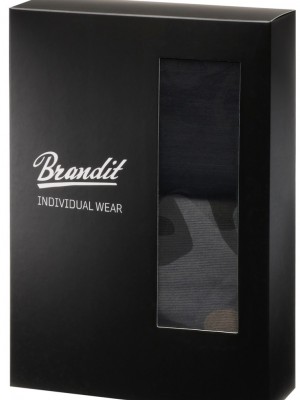 Два чифта боксерки в тъмен камуфлаж и черен цвят Brandit Boxershorts Logo 2er Pack darkcamo/blk 