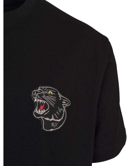 Мъжка тениска Mister Tee Embroidered Panther в черен цвят, Mister Tee, Тениски - Complex.bg