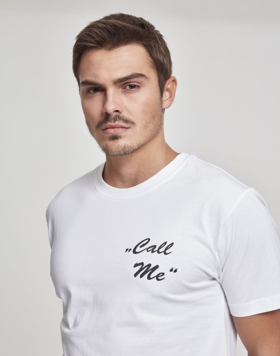 Мъжка тениска Mister Tee Call Me в бял цвят, Mister Tee, Тениски - Complex.bg