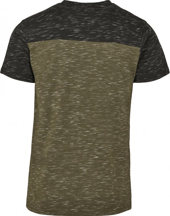 Мъжка тениска в мраморно масленозелен цвят Southpole Color Block Tech Tee marled olive, Southpole, Тениски - Complex.bg