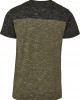 Мъжка тениска в мраморно масленозелен цвят Southpole Color Block Tech Tee marled olive, Southpole, Тениски - Complex.bg