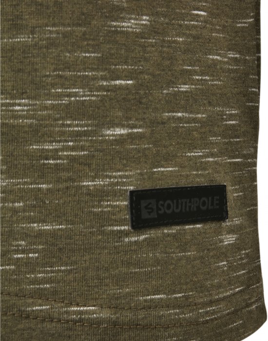 Мъжка тениска в мраморно масленозелен цвят Southpole Color Block Tech Tee marled olive, Southpole, Тениски - Complex.bg