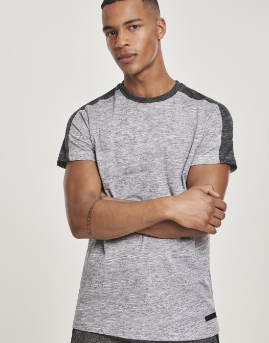 Купи Мъжка тениска в мраморно сив цвят Southpole Shoulder Panel Tech Tee marled grey, Southpole, Тениски онлайн - Complex.bg Мъжка тениска в мраморно сив цвят Southpole Shoulder Panel Tech Tee marled grey, Southpole, Тениски - Complex.bg