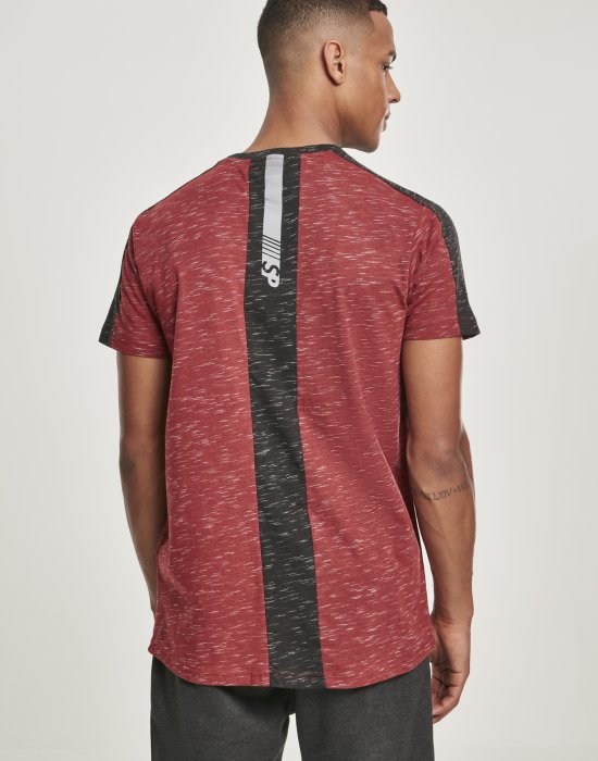 Купи Мъжка тениска в мраморно червен цвят Southpole Shoulder Panel Tech Tee marled red, Southpole, Тениски онлайн - Complex.bg Мъжка тениска в мраморно червен цвят Southpole Shoulder Panel Tech Tee marled red, Southpole, Тениски - Complex.bg