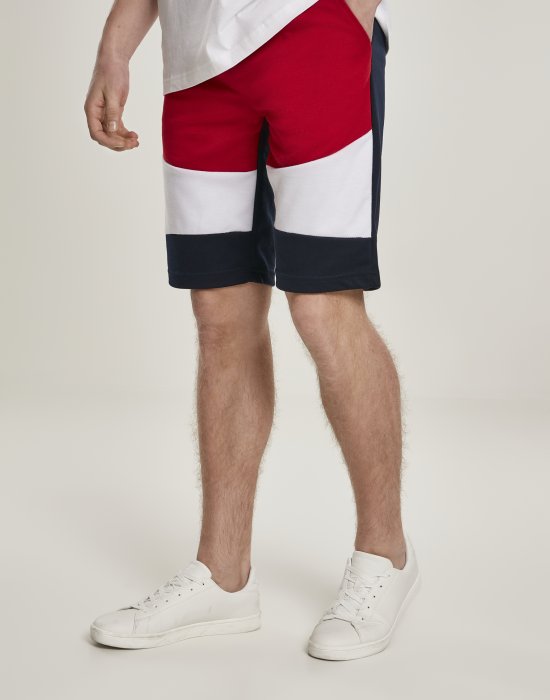 Мъжки къси панталони в тъмносин цвят Southpole Color Block Tech Fleece Shorts navy, Southpole, Къси панталони - Complex.bg