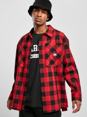 Мъжка риза в червен цвят Southpole Check Flannel Shirt red  Мъжка риза в червен цвят Southpole Check Flannel Shirt red