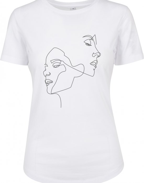 Дамска тениска в бял цвят Merchcode Ladies One Line Fit Tee white, MERCHCODE, Тениски - Complex.bg