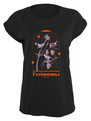 Дамска тениска в черен цвят Merchcode Ladies L?oiseau De Paradis Tee black 