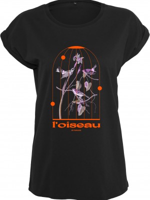 Дамска тениска в черен цвят Merchcode Ladies L?oiseau De Paradis Tee black 