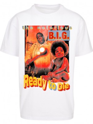 Мъжка тениска в бял цвят Mister Tee Biggie Ready To Die Oversize Tee white 
