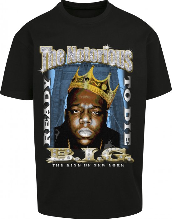 Мъжка тениска в черен цвят Biggie Crown Oversize Tee black, Mister Tee, Тениски - Complex.bg