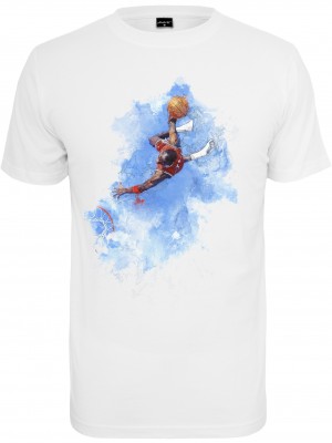 Мъжка тениска в бял цвят Mister Tee Basketball Clouds Tee white 