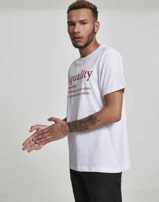Мъжка тениска Mister Tee Equality Definition в бял цвят, Mister Tee, Тениски - Complex.bg