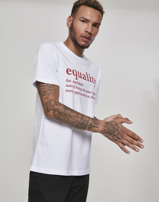 Мъжка тениска Mister Tee Equality Definition в бял цвят, Mister Tee, Тениски - Complex.bg