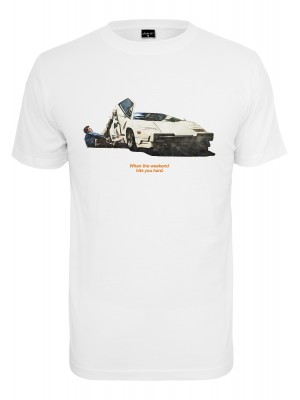 Мъжка тениска в бял цвят Mister Tee Weekend Wolf Tee white 