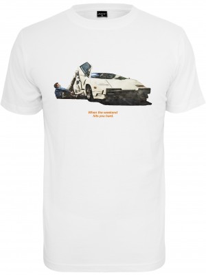 Мъжка тениска в бял цвят Mister Tee Weekend Wolf Tee white 