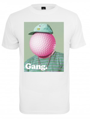 Мъжка тениска в бял цвят Mister Tee Golf Gang Tee white 