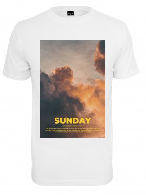 Мъжка тениска в бял цвят Mister Tee Sunday Definition Tee white 