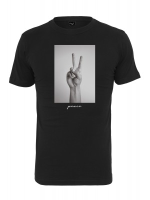 Мъжка тениска в черен цвят Mister Tee Peace Sign Tee black