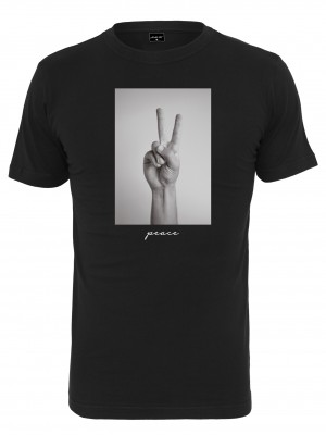 Мъжка тениска в черен цвят Mister Tee Peace Sign Tee black