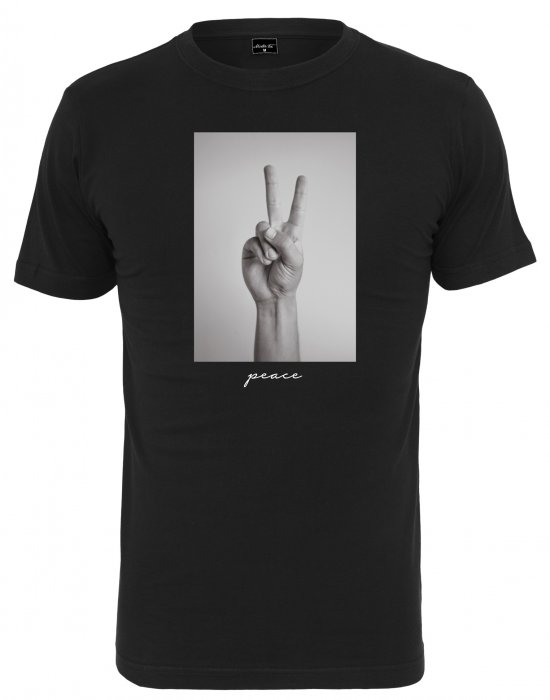 Мъжка тениска в черен цвят Mister Tee Peace Sign Tee black, Mister Tee, Тениски - Complex.bg