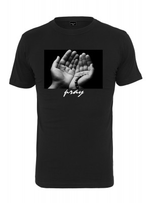 Мъжка тениска в черен цвят Mister Tee Pray 3.0 Tee black 