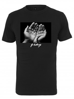Мъжка тениска в черен цвят Mister Tee Pray 3.0 Tee black 