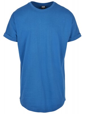 Мъжка тениска в синьо Urban Classics Long Shaped Turnup 