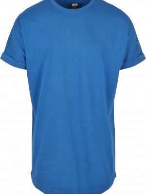 Мъжка тениска в синьо Urban Classics Long Shaped Turnup 