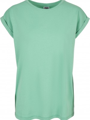 Дамска тениска в цвят мента от Urban Classics Ladies Extended Shoulder