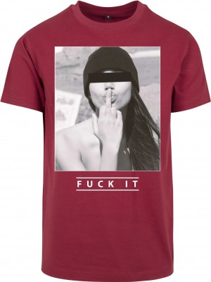 Мъжка тениска Mister Tee F#?KIT Tee burgundy 