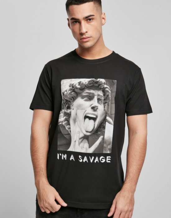 Мъжка тениска в черен цвят Mister Tee I?m A Savage Tee black, Mister Tee, Тениски - Complex.bg