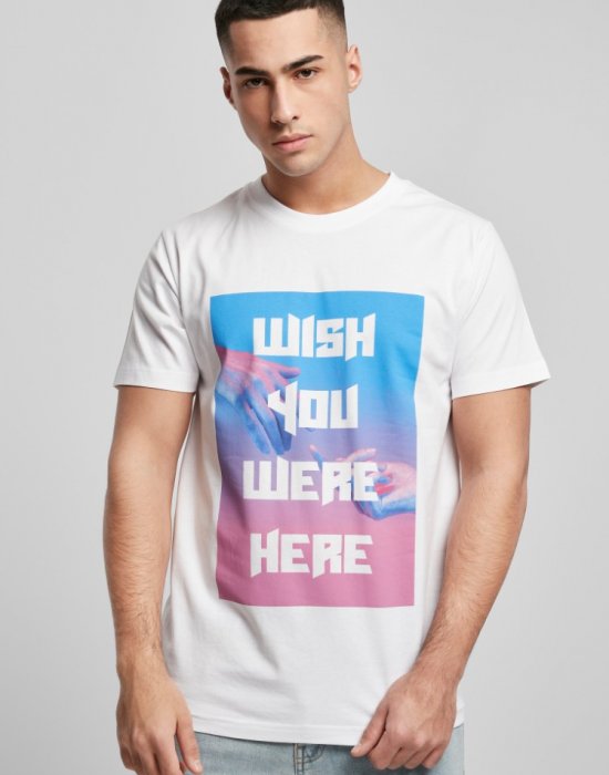 Мъжка тениска в бял цвят Mister Tee Wish you were here Tee white, Mister Tee, Тениски - Complex.bg