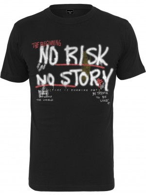 Мъжка тениска в черен цвят Mister Tee No Risk No Story Tee black 