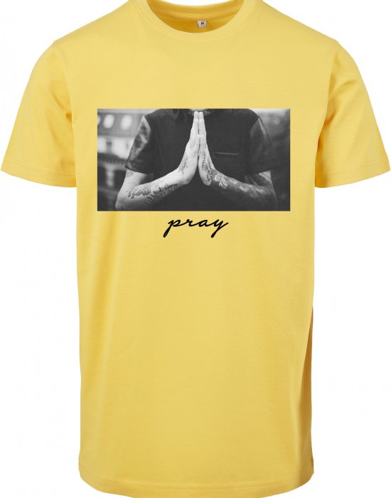 Мъжка тениска в жълт цвят Mister Tee Pray Tee taxi yellow, Mister Tee, Тениски - Complex.bg