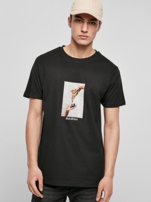 Мъжка тениска в черен цвят Mister Tee God Given Pizza Tee black 