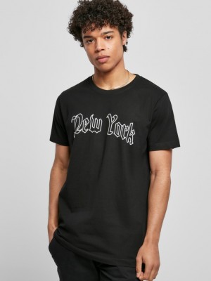 Мъжка тениска в черен цвят MIster Tee New York Wording Tee black 