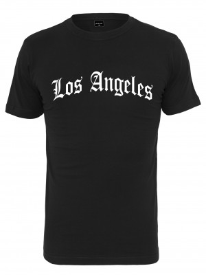 Мъжка тениска в черен цвят Mister Tee Los Angeles Wording Tee black 